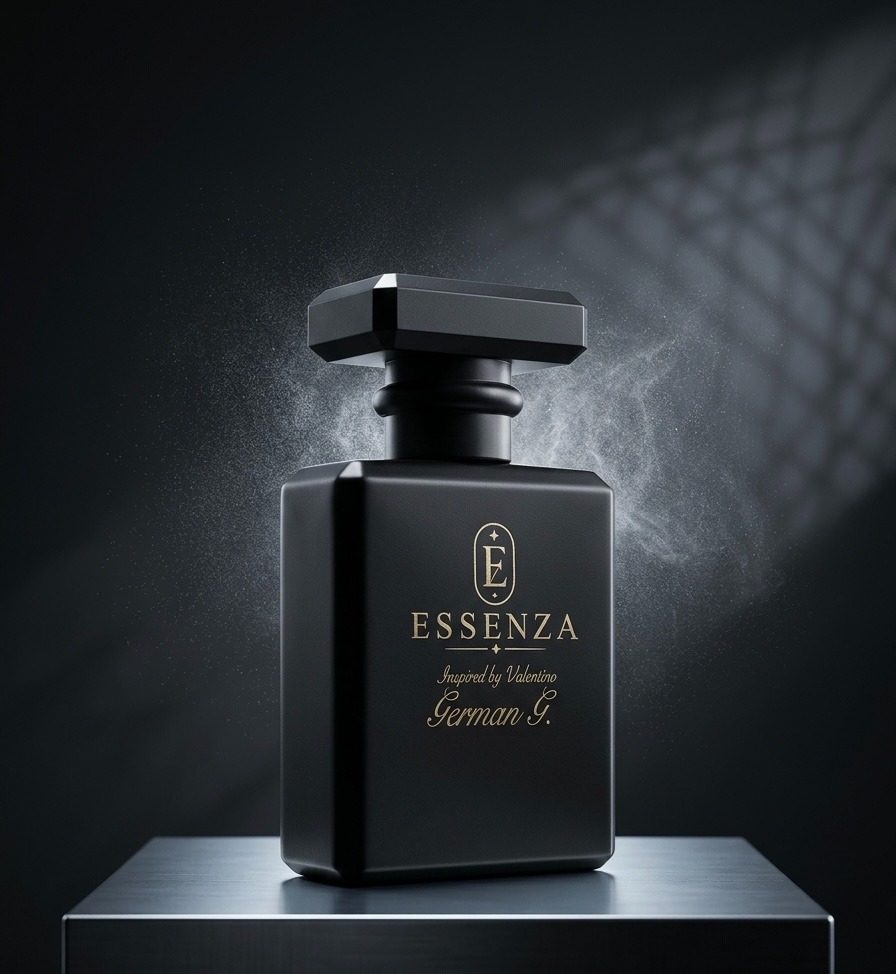 Frasco Negro Mate con nombre grabado German G.